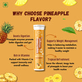 Aarunya India Apple Cider Vinegar 500mg | Pineapple Flavor | For Weight Management & Gut Health, Aids Digestion