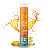 Aarunya India Vitamin C & Zinc Effervescent Tablets | Orange Flavor Immunity Booster | 1000mg Vitamin C + 10mg Zinc | Sugar-Free, Fast Absorption Immune Support
