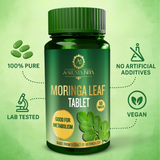 Aarunya India Moringa Leaf Tablets | Natural Superfood for Immunity, Digestion & Metabolism | 500mg | 60 Tablets