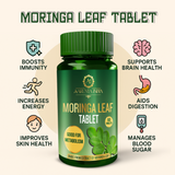 Aarunya India Moringa Leaf Tablets | Natural Superfood for Immunity, Digestion & Metabolism | 500mg | 60 Tablets